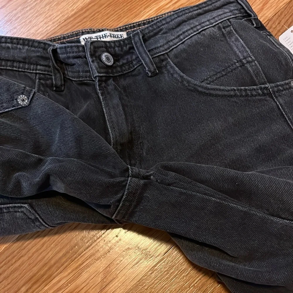 Free People  Loren High Rise Carpenter Barrel Jean in Moonlit Size 26 NWT